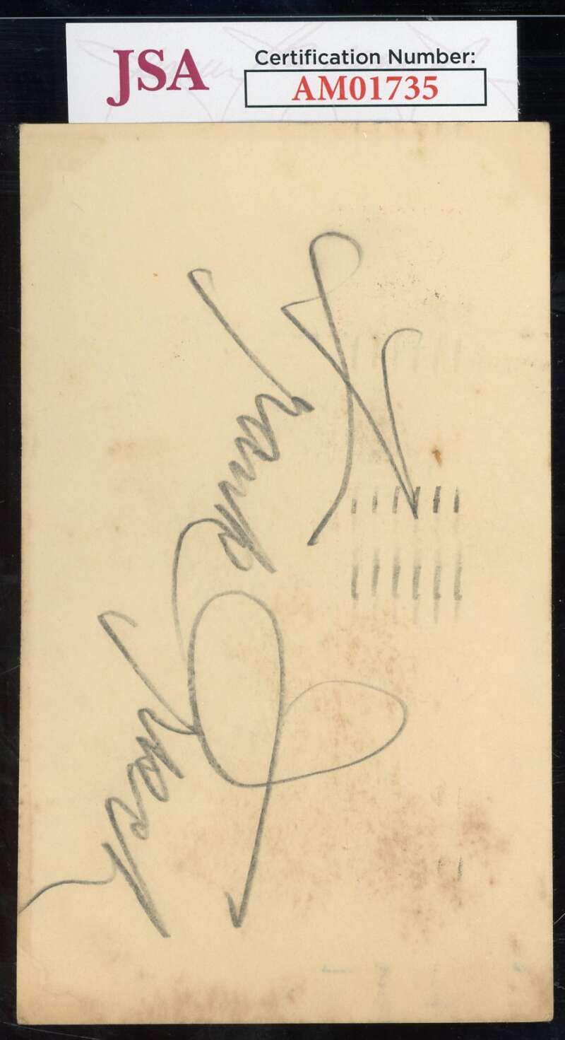 Frankie Frisch JSA Coa Signed 1954 Government Postcard GPC Autograph