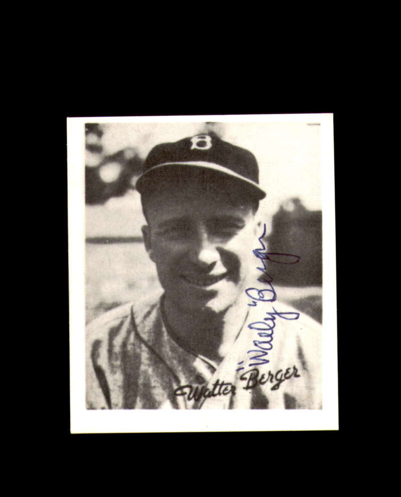 Walter Berger Signed 1972 TCMA 1936 Goudey Reprint Brookyln Dodgers Autograph