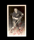 Leo Labine Signed Vintage Postcard 1950`s 60`s Detroit Red Wings Autograph