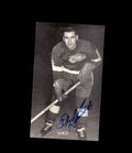 Floyd Smith Signed JD McCarthy Vintage Postcard 1950`s 60`s Detroit Red Wings Autograph