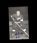 Val Fonteyne Signed JD McCarthy Vintage Postcard 1950`s 60`s Detroit Red Wings Autograph