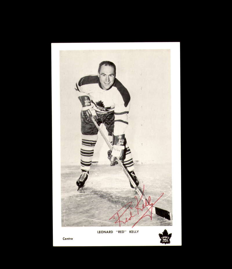 Red Kelly Signed Vintage Postcard Toronto Maple Leafs Autographed