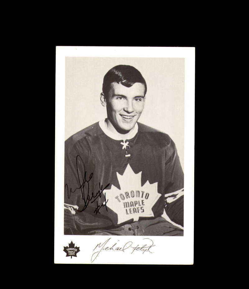 Mike Pelyk Signed Vintage Postcard Toronto Maple Leafs Autographed