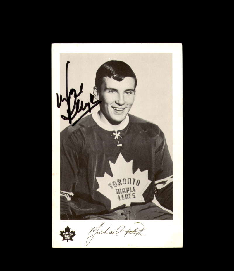 Mike Pelyk Signed Vintage Postcard Toronto Maple Leafs Autograph 1