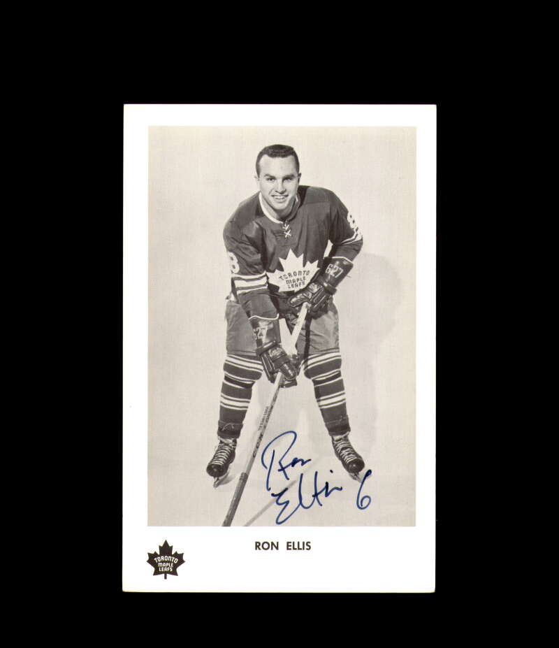 Ron Ellis Signed Vintage Postcard Toronto Maple Leafs Autograph
