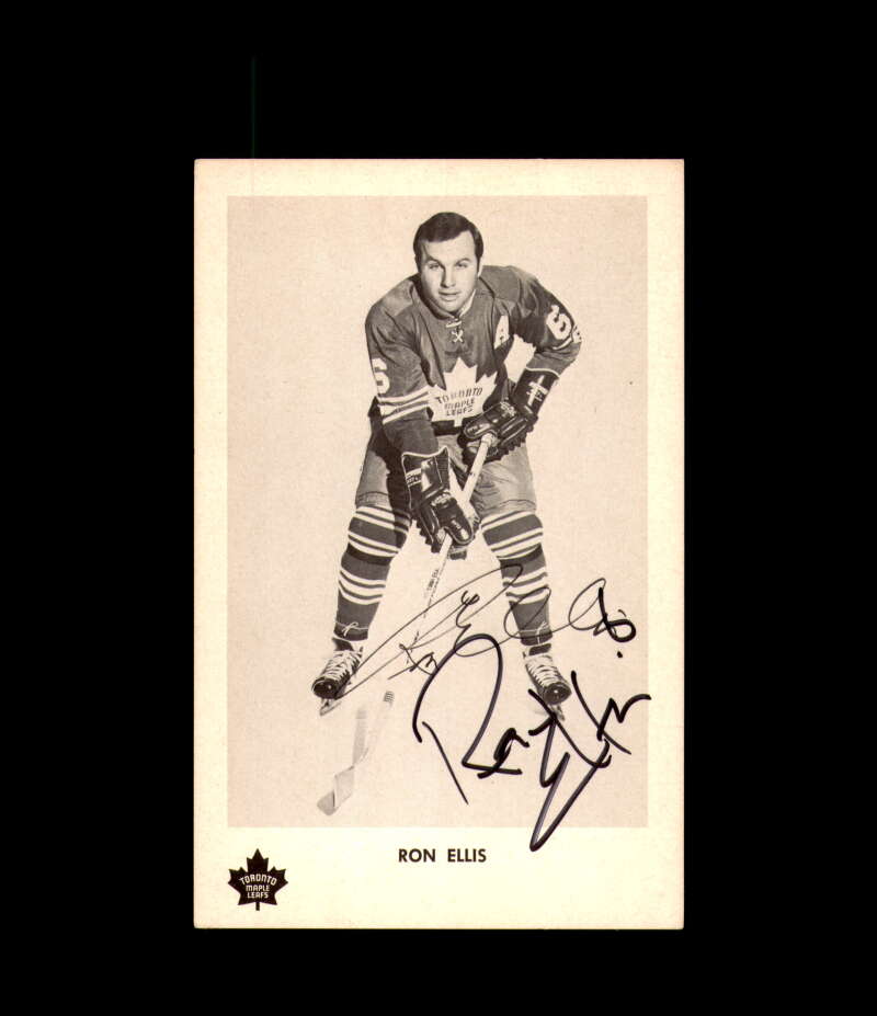 Ron Ellis Signed Vintage Postcard Toronto Maple Leafs Autographed