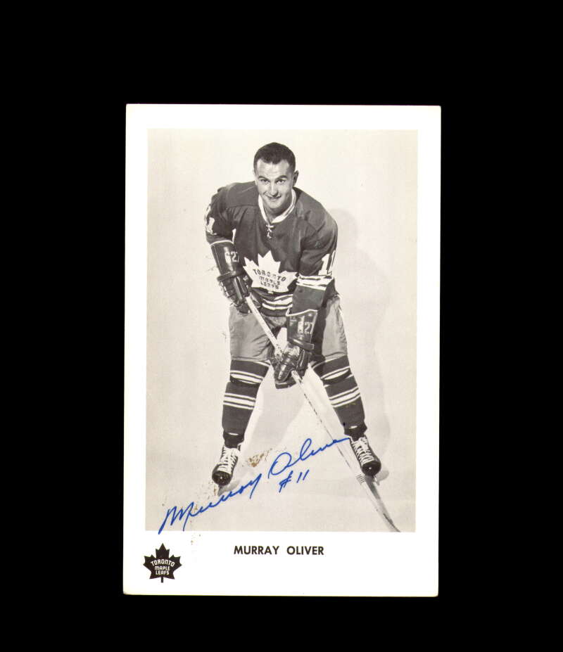 Murray Oliver Signed Vintage Postcard Toronto Maple Leafs Autographed