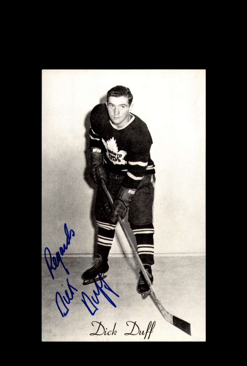 Dick Duff Signed Vintage Postcard Toronto Maple Leafs Autographed