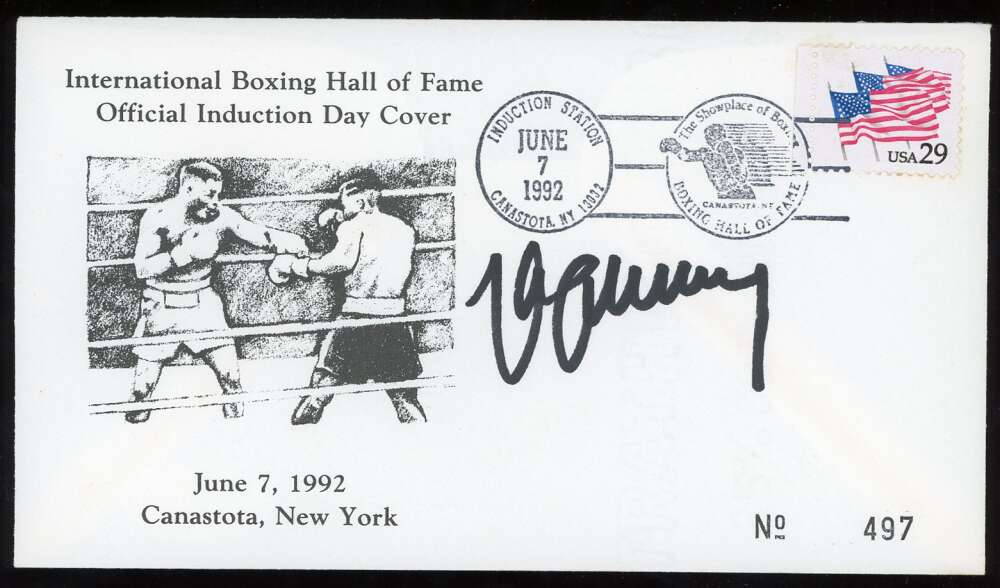 Max Schmeling JSA Coa Signed 1992 FDC First Day Cover Cache Autograph