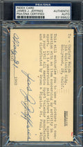 James J Jeffries PSA DNA Coa Signed 1950 Vintage Postcard Autograph