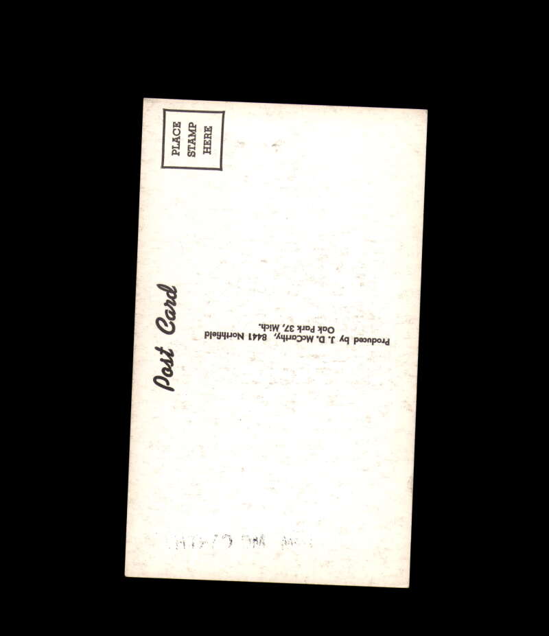 Tom McCarthy 1950s JD McCarthy Vintage Postcard Detroit