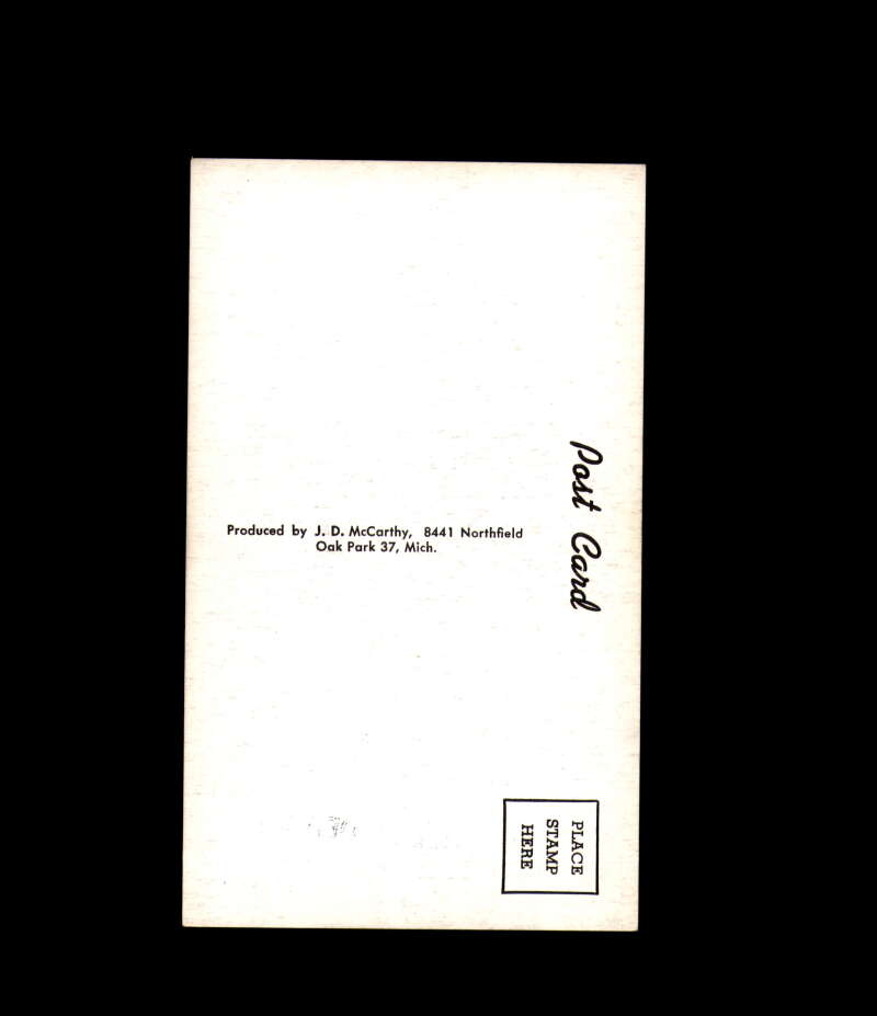 Billy Dea 1950s JD McCarthy Vintage Postcard Detroit