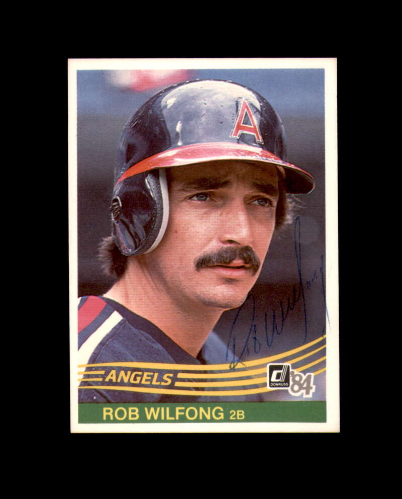 Rob Wilfong Signed 1984 Donruss California Angels Autograph
