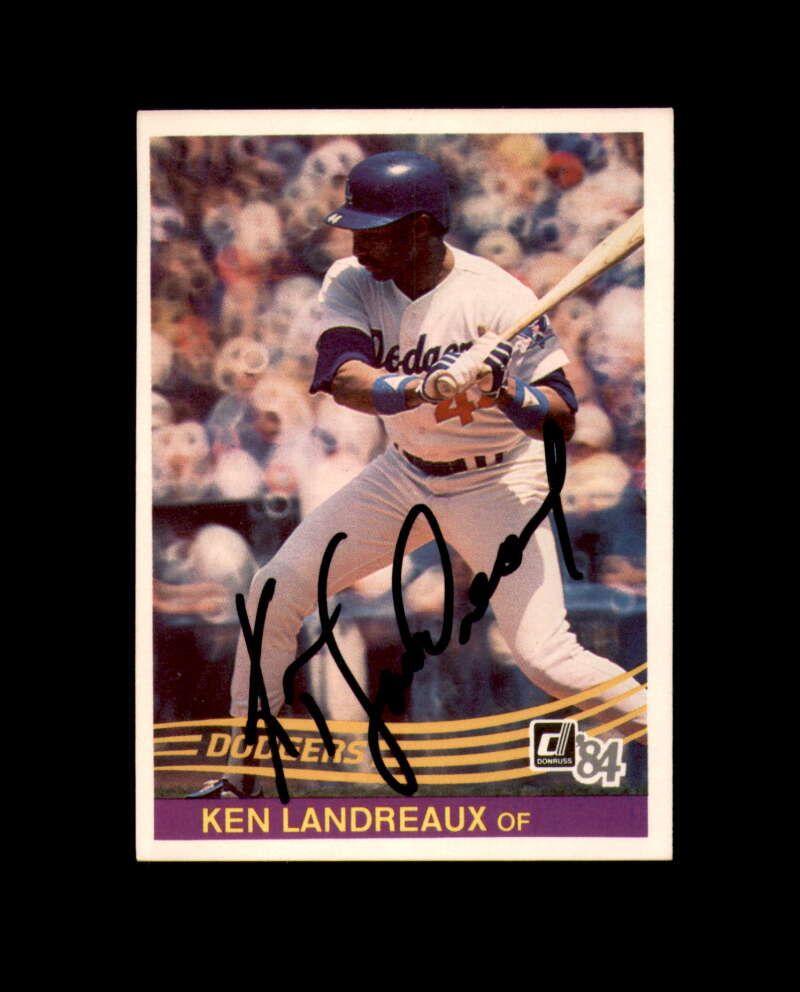 Ken Landreaux Signed 1984 Donruss Los Angeles Dodgers Autograph