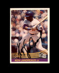 Ken Landreaux Signed 1984 Donruss Los Angeles Dodgers Autograph