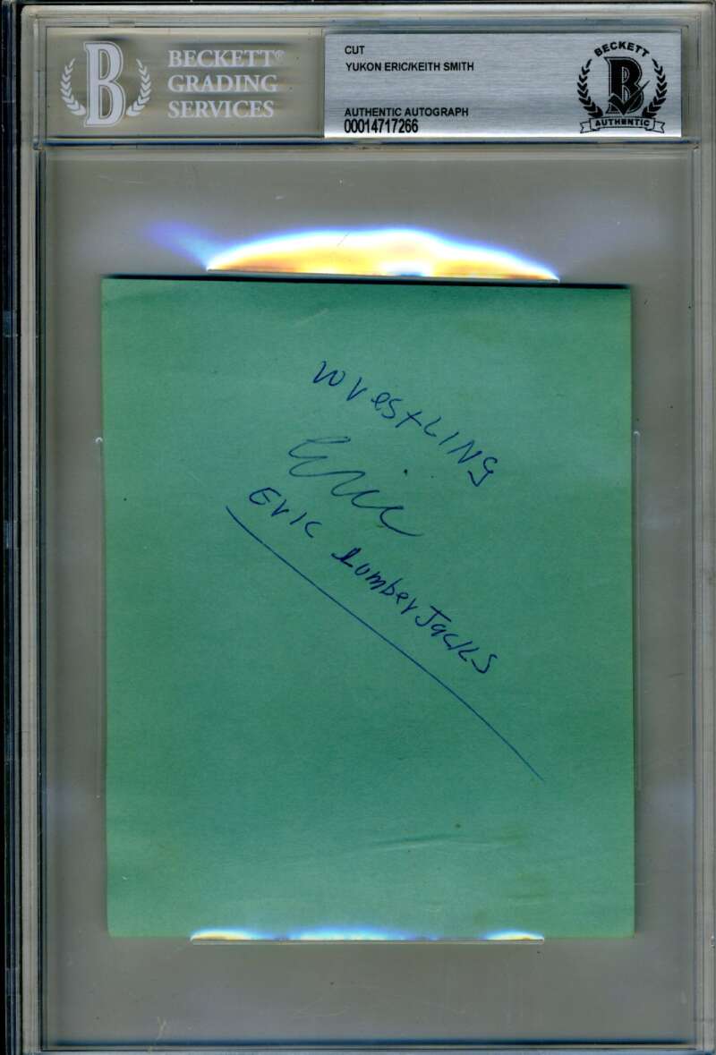 Yukon Eric Beckett BAS Signed Vintage Album Page Autograph