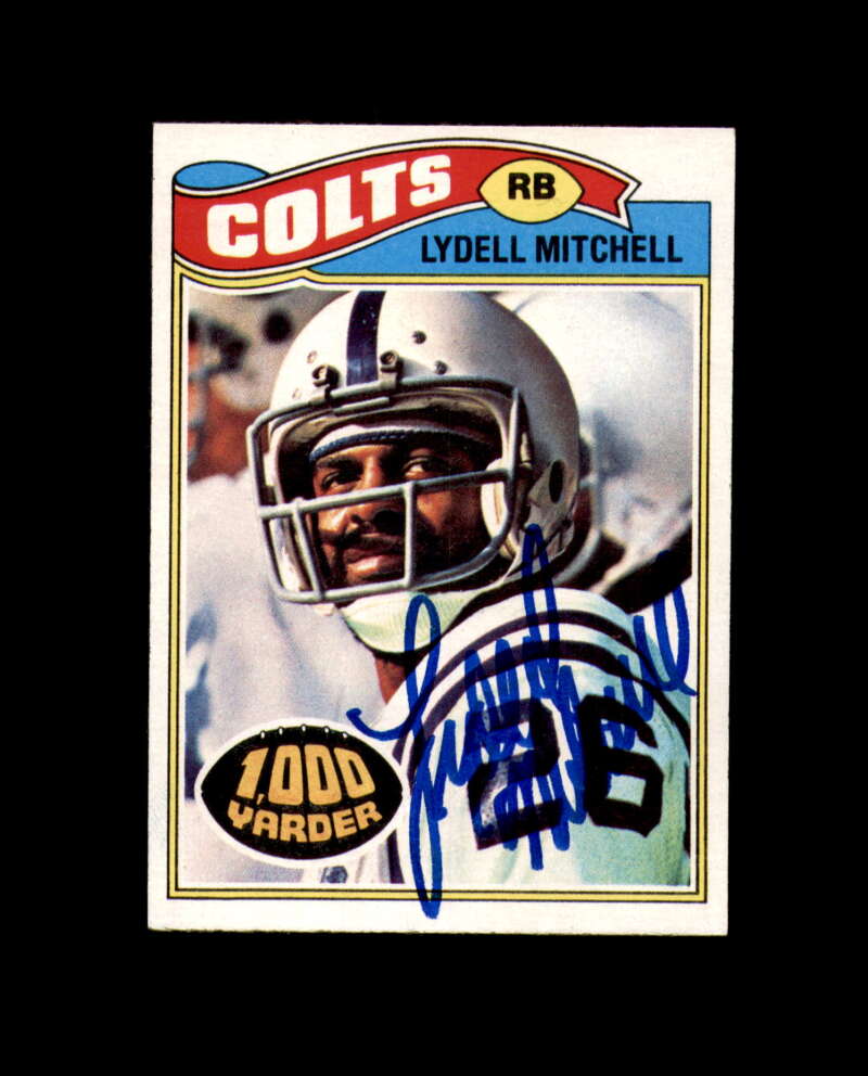 Lydell Mitchell Signed 1977 Topps Baltimore Colts Autograph