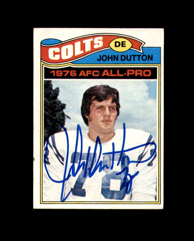 John Dutton Signed 1977 Topps Baltimore Colts Autograph