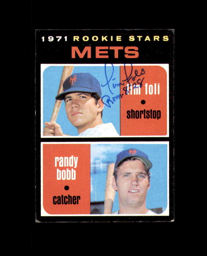 Tim Foli Signed 1971 Topps Rookie Stars New York Mets Autograph