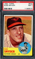 Russ Snyder PSA NM 7 1963 Topps 543