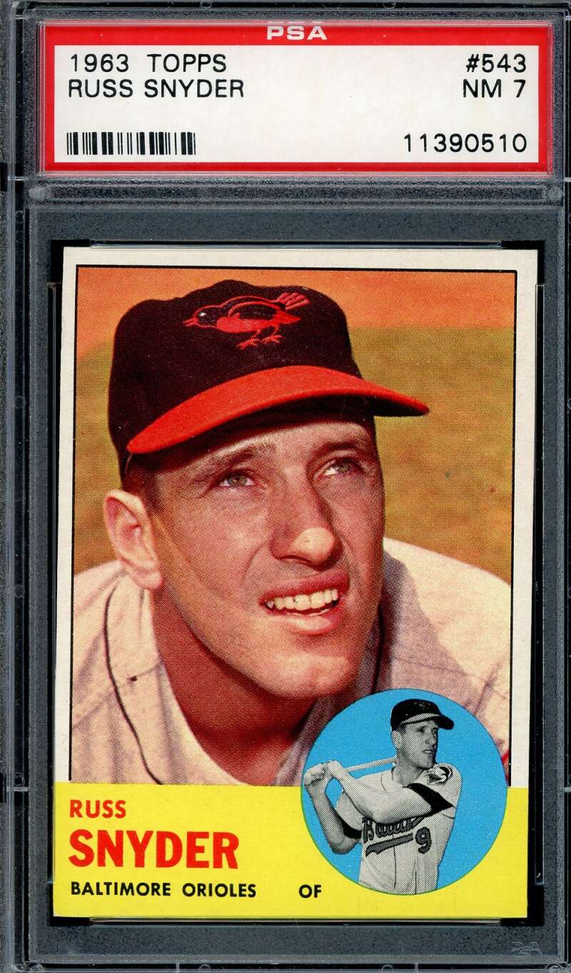 Russ Snyder PSA NM 7 1963 Topps 543