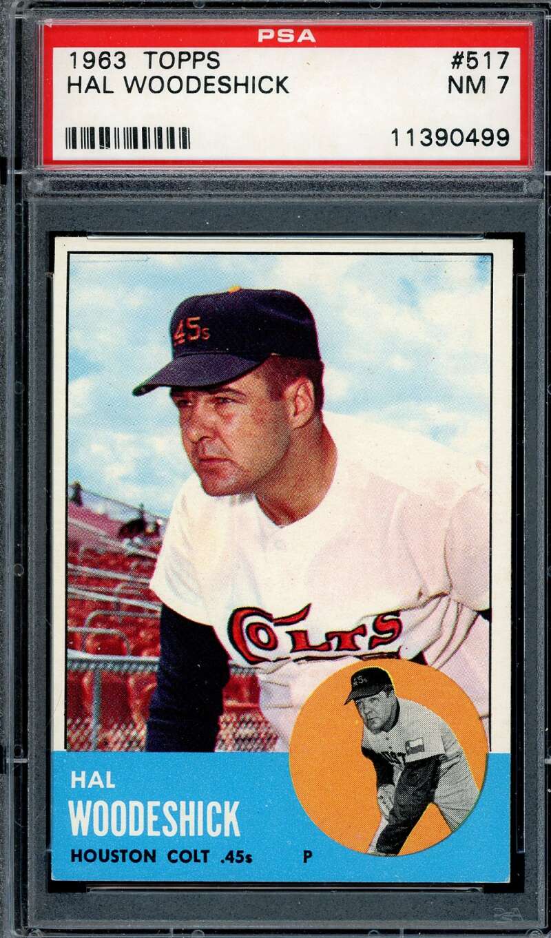 Hal Woodeshick PSA NM 7 1963 Topps 517