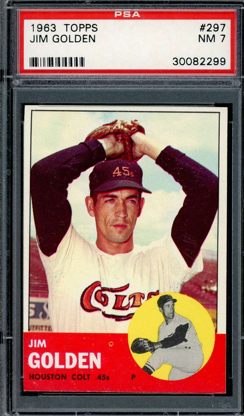Jim Golden PSA NM 7 1963 Topps 297