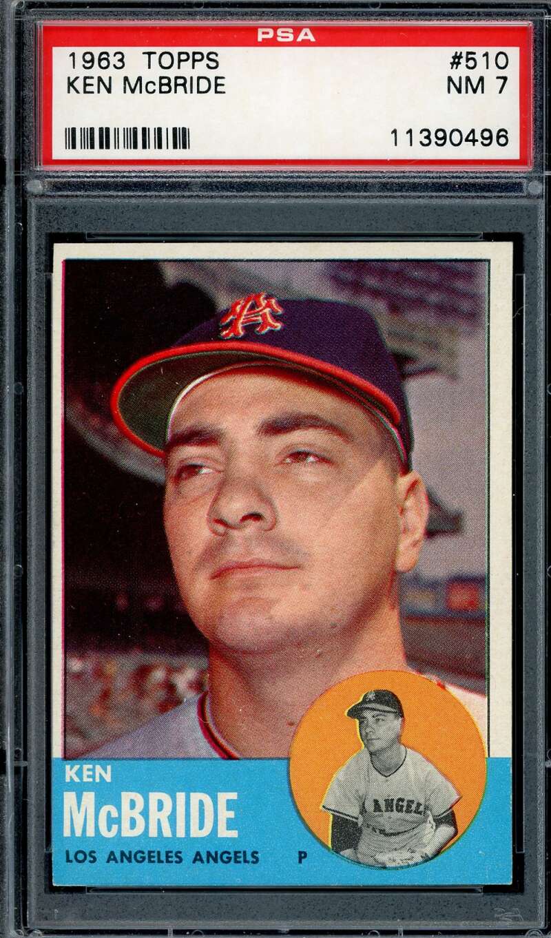 Ken McBride PSA NM 7 1963 Topps 510