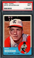 Dave Wickersham PSA NM 7 1963 Topps 492