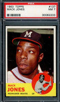 Mack Jones PSA NM 7 1963 Topps 137