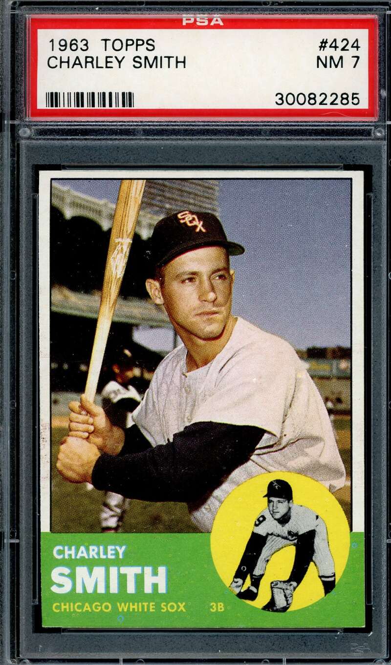 Charley Smith PSA NM 7 1963 Topps 424