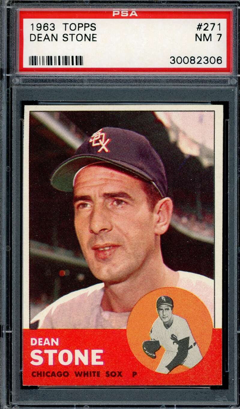 Dean Stone PSA NM 7 1963 Topps 271