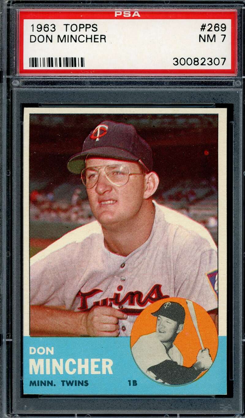 Don Mincher PSA NM 7 1963 Topps 269