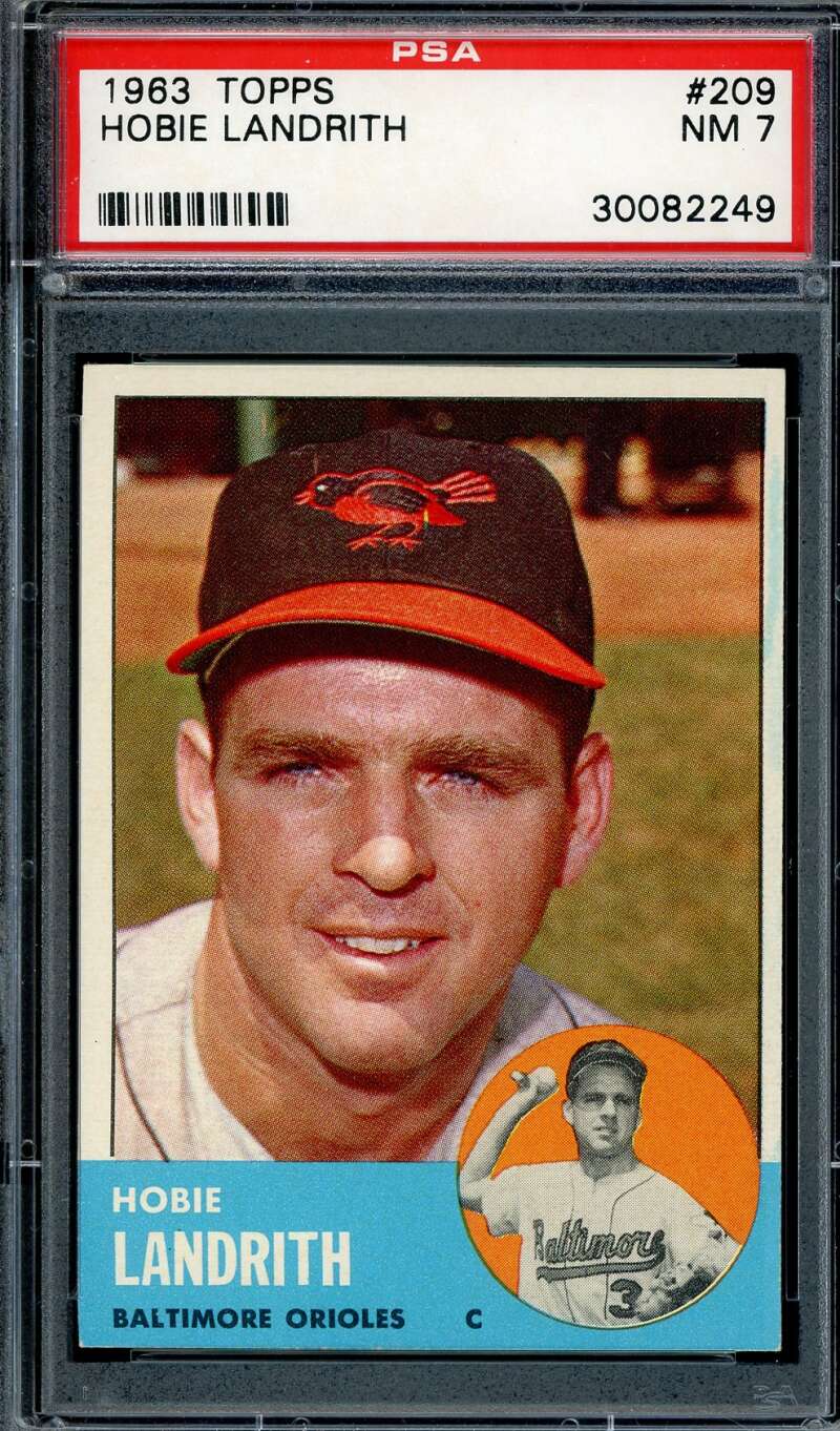 Hobie Landrith PSA NM 7 1963 Topps 209