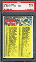 Checklist PSA NM 7 1970 Topps 2nd Series Checklist 132
