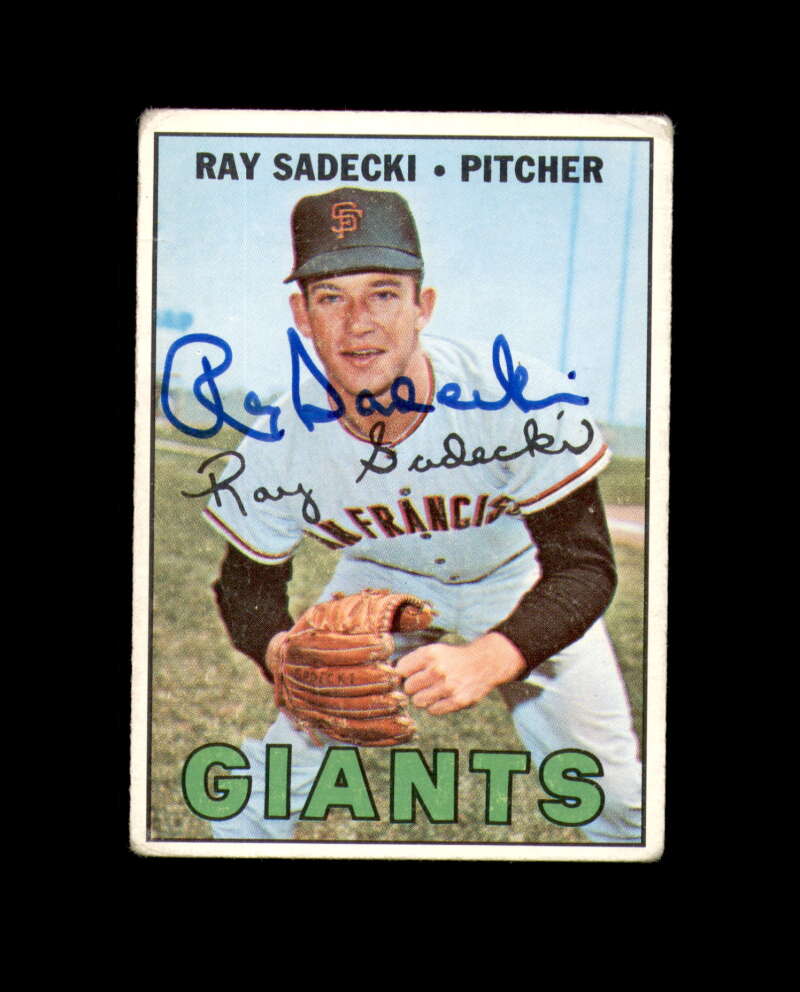 Ray Sadecki Signed 1967 Topps San Francisco Giants Autograph