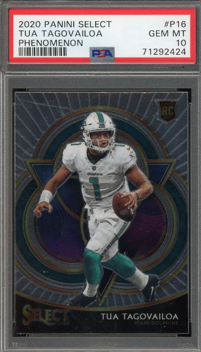 Tua Tagovailoa Gem Mint 10 PSA Grade 2020 Panini Select Rookie Phenomenon