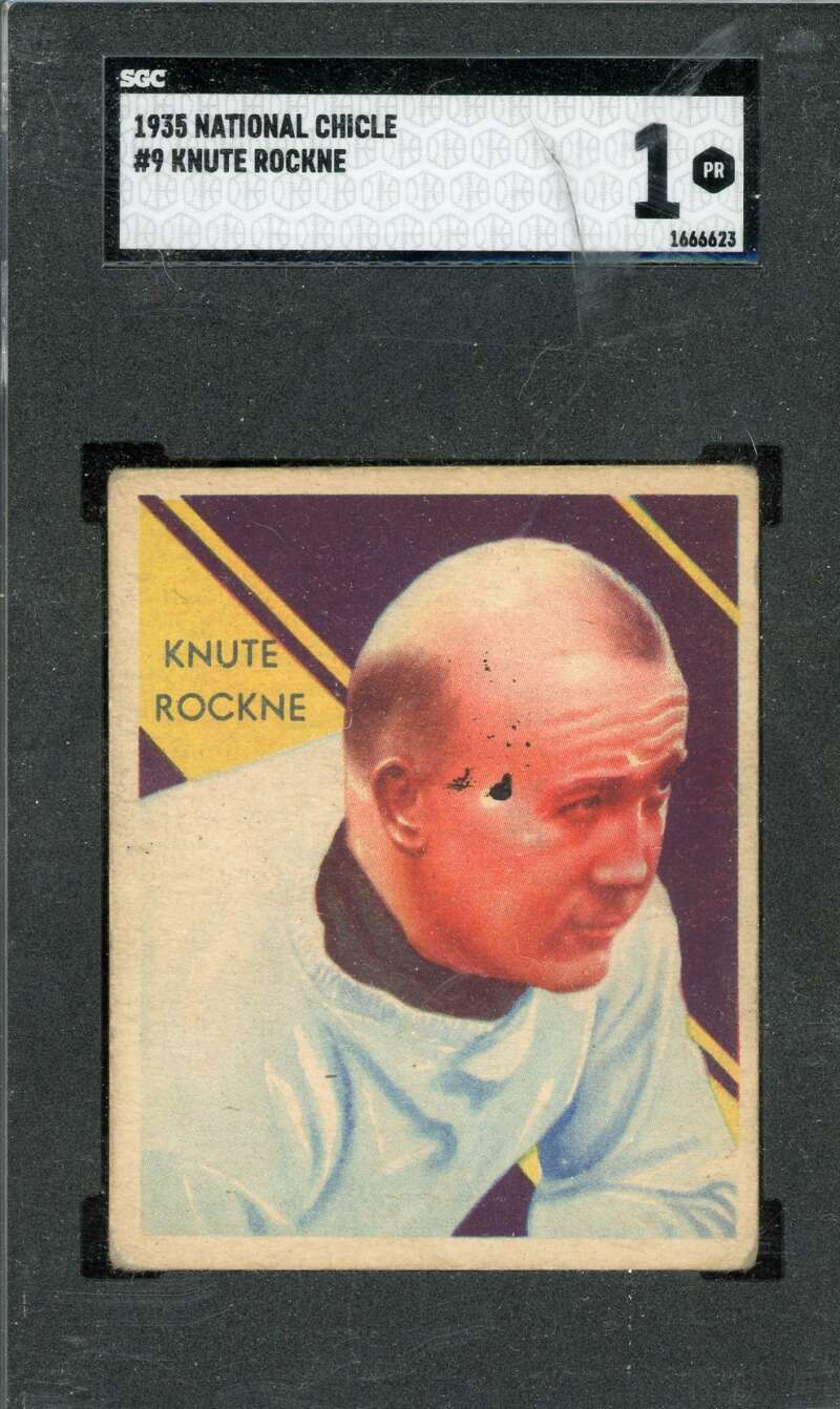 Knute Rockne PR 1 SGC Grade 1935 National Chicle