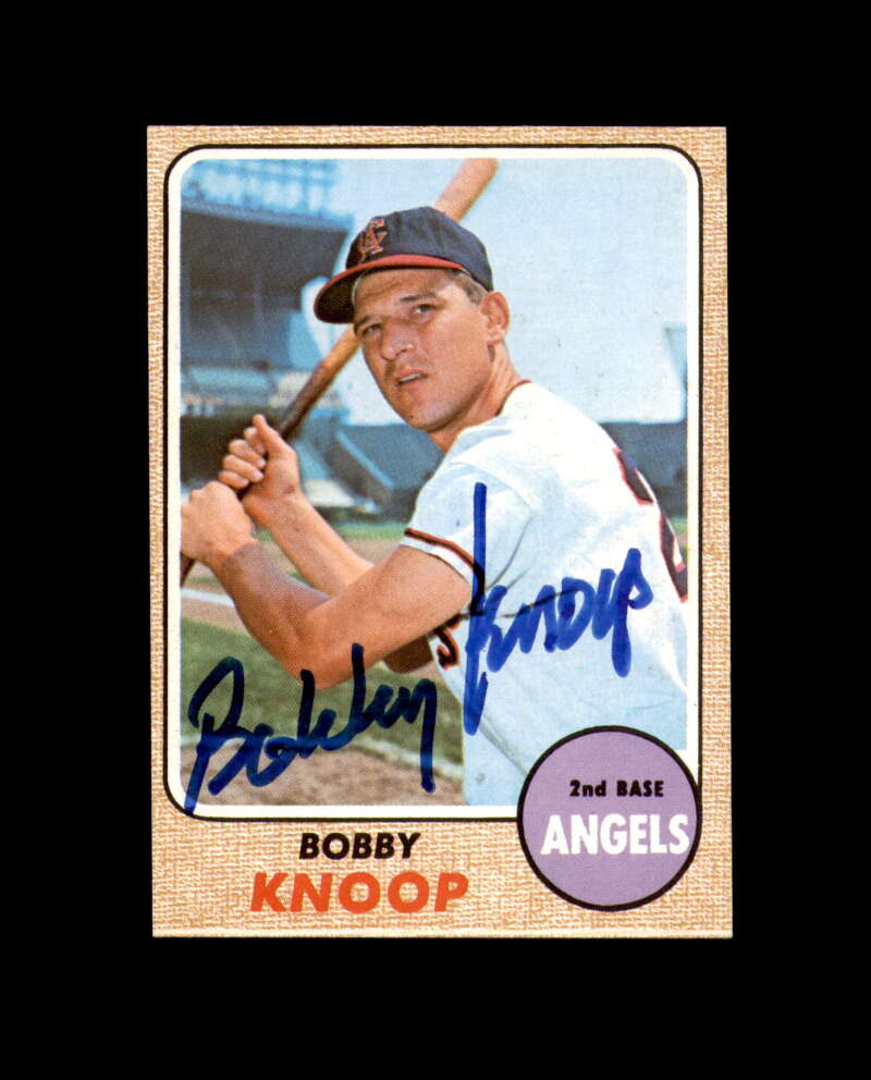 Bobby Knoop Signed 1968 Topps California Angels Autograph
