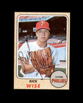 Rick Wise Signed 1968 Topps Philadelphia Phillies Autograph