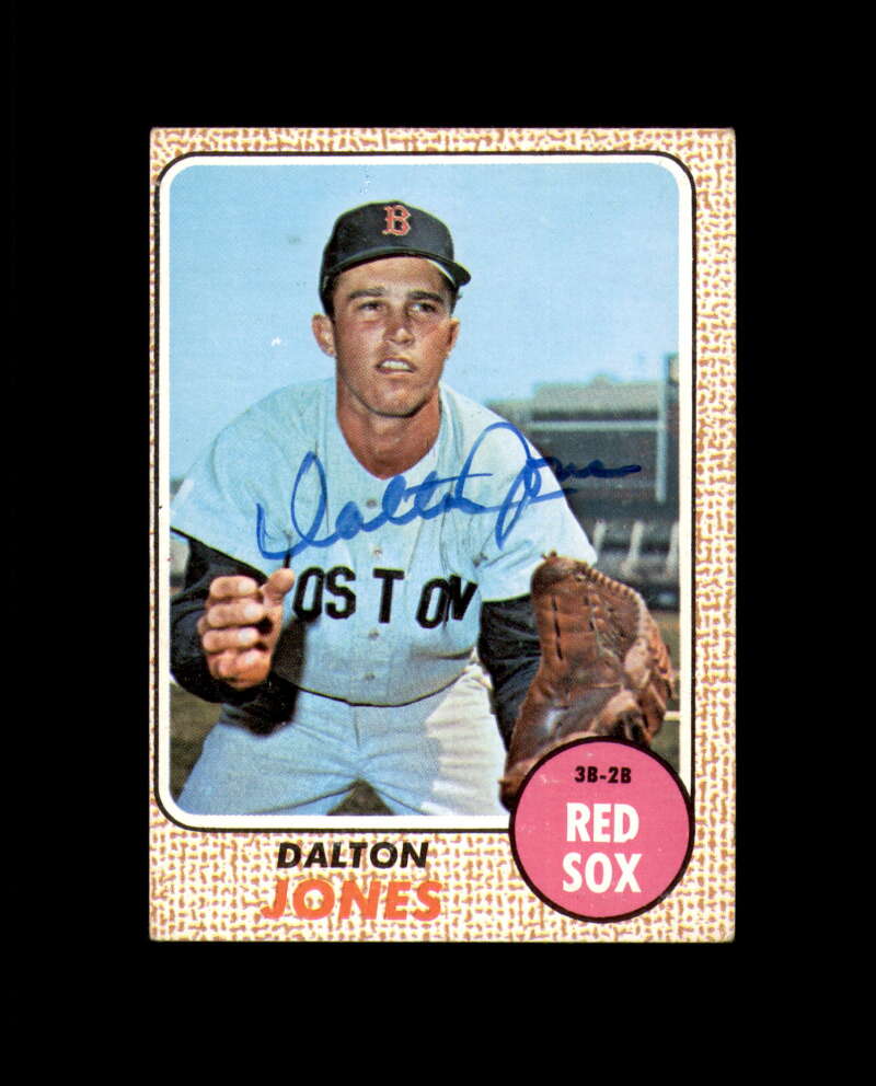 Dalton Jones Signed 1968 Topps Boston Red Sox Autographed