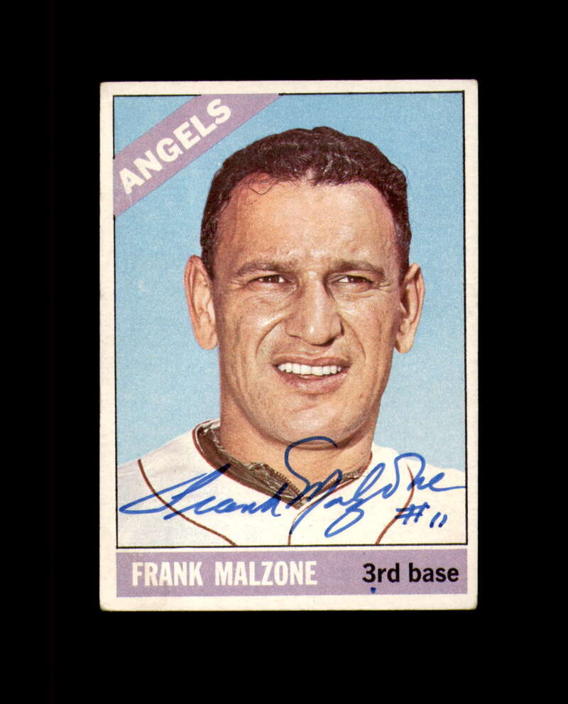 Frank Malzone Signed 1966 Topps California Angels Autograph