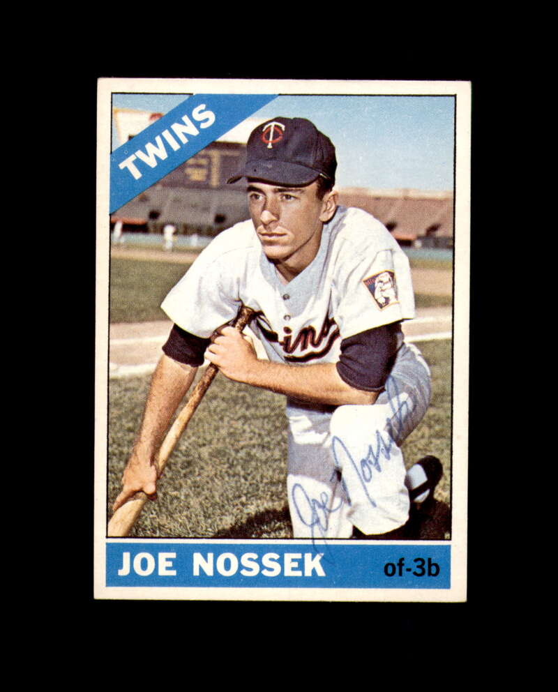 Joe Nossek Signed 1966 Topps Minnesota Twins Autographed