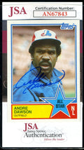 Andre Dawson JSA Coa Signed 1983 Topps All Star Autograph