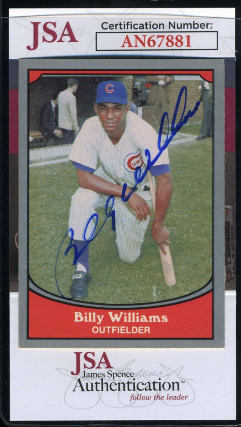 Billy Williams JSA Coa Signed 1990 Pacific Legends Autograph