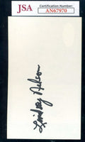 Lindsey Nelson JSA Coa Signed 3x5 Index Card Autograph