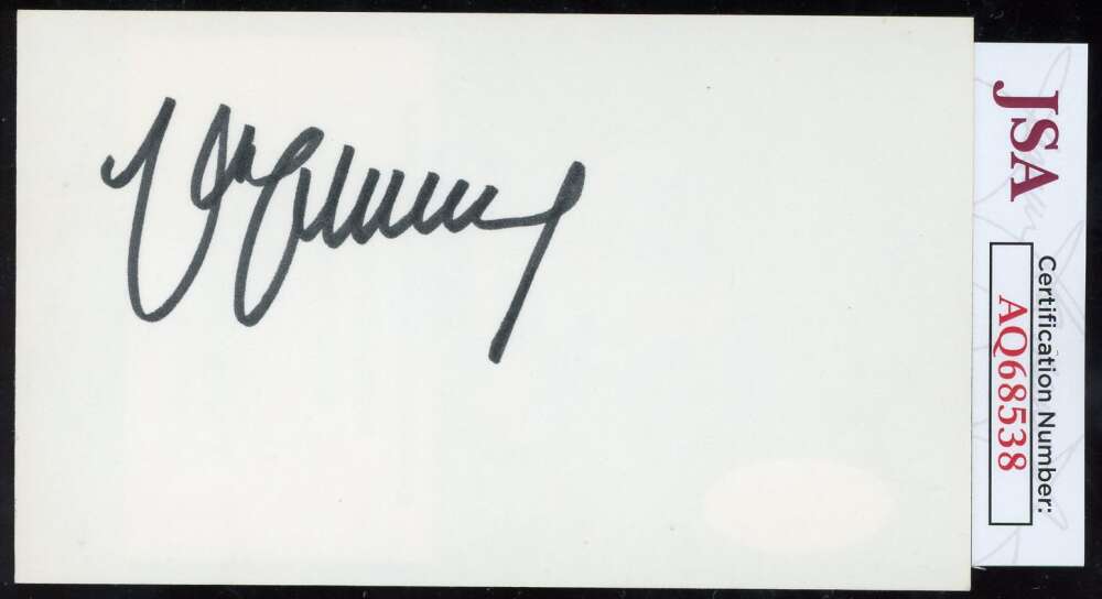 Max Schmeling JSA Cert Signed 3x5 Index Card Autograph