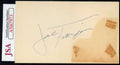 Joe Frazier JSA Cert Signed Vintage 3x5 Index Card Autograph