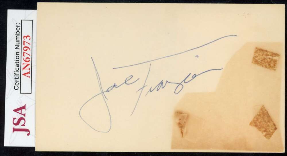 Joe Frazier JSA Cert Signed Vintage 3x5 Index Card Autograph