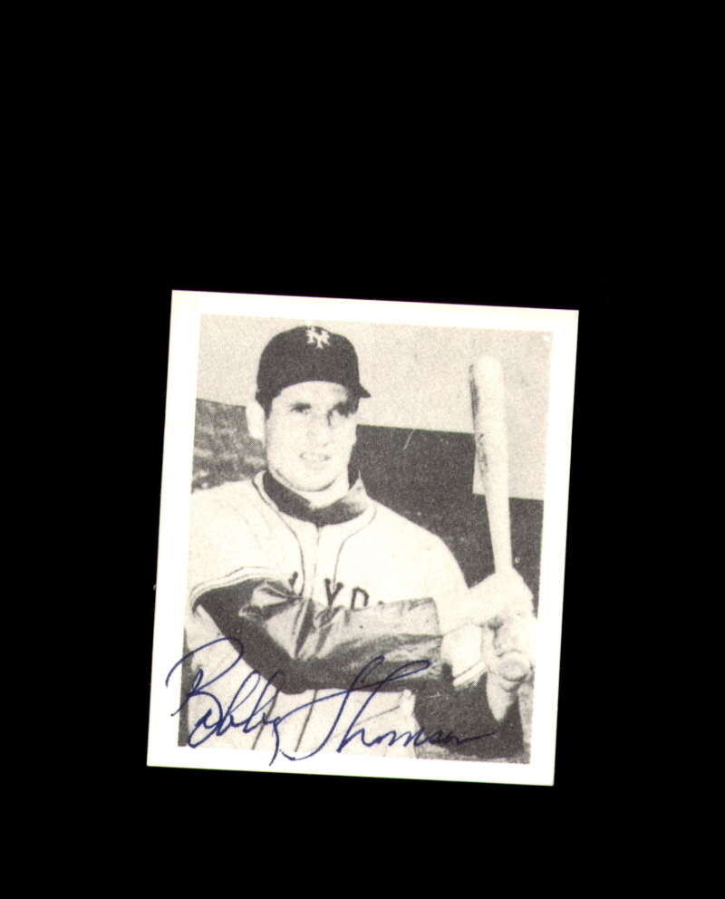 Bobby Thomson Signed 1948 Bowman 1987 Reprint New York Giants Autograph